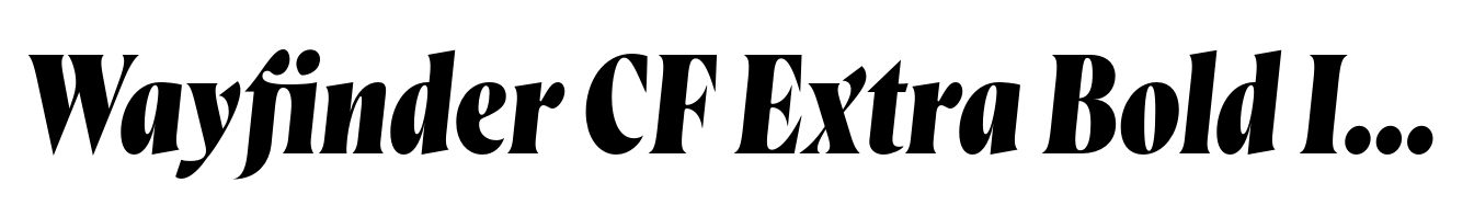 Wayfinder CF Extra Bold Italic